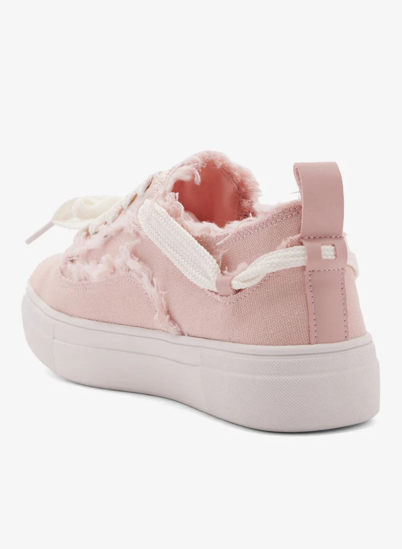 Ginger Frayed Edge Casual Sneakers