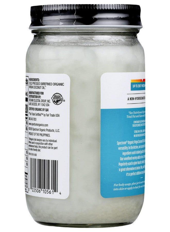 سبيكتروم زيت جوز الهند البكر العضوي من Spectrum، غير مكرر، 14 أونصة - Image 2