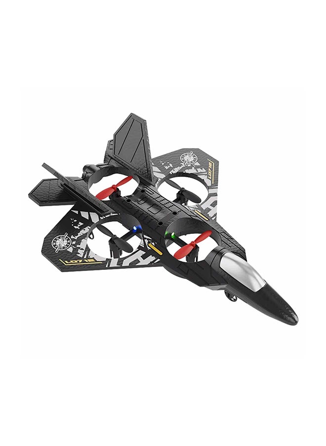 RC Aeroplane 2.4GHz Remote Control Quadcopter Floating Fighter Plane – RTF Airplane Toy With Colored Lights And USB Charging, Ideal For Beginners, Kids, And Adults