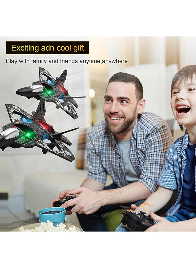 RC Aeroplane 2.4GHz Remote Control Quadcopter Floating Fighter Plane – RTF Airplane Toy With Colored Lights And USB Charging, Ideal For Beginners, Kids, And Adults