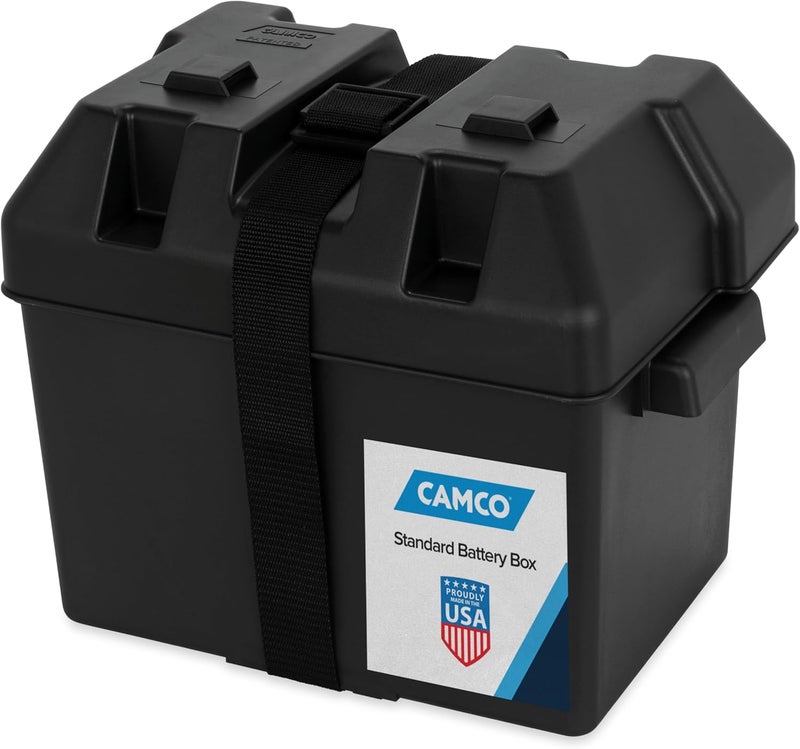 Camco Heavy Duty Battery Box with Straps and Hardware - Group 24 - Image 1