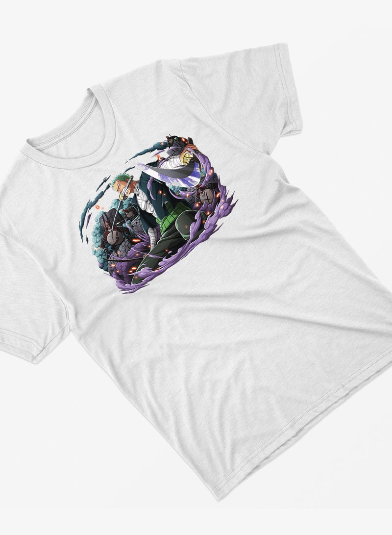 Fashion World Cotton T-shirt Printed with High-quality Anime One piece Roronoa Zoro - Image 2