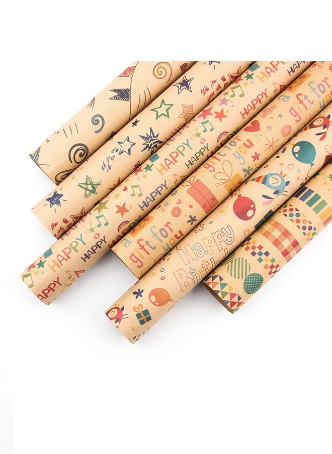 6 Sheets Gift Wrapping Paper With Accessories,Holiday Gift Wrapping Paper,Birthday Gift Box Gift Wrapping DIY, Gift Wrapping Paper for Birthday, Holiday, Wedding, Party,Kids Gift Wrapping (70cmX50cm) - pzsku/Z974CBD623CFB34C69699Z/45/_/1721530693/415fcfe6-5585-42f0-80e8-076e488bb74f