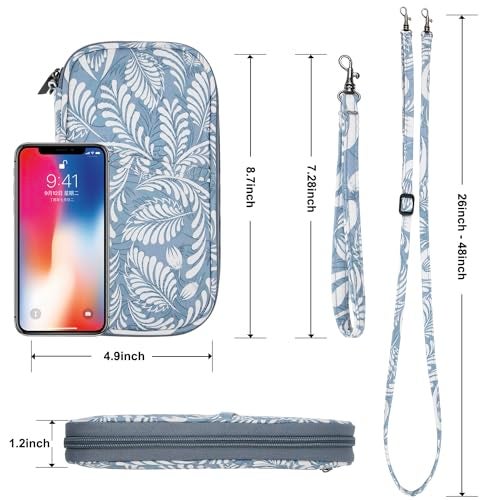 jiemei RFID Family Passport Wallet Holder Waterproof, Travel Document Organizer Credit Card Clutch Bag for Men Women (RFID Leaf) - Image 2