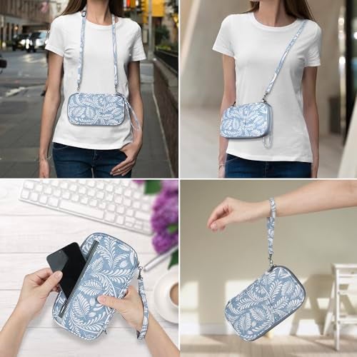 jiemei RFID Family Passport Wallet Holder Waterproof, Travel Document Organizer Credit Card Clutch Bag for Men Women (RFID Leaf) - Image 4