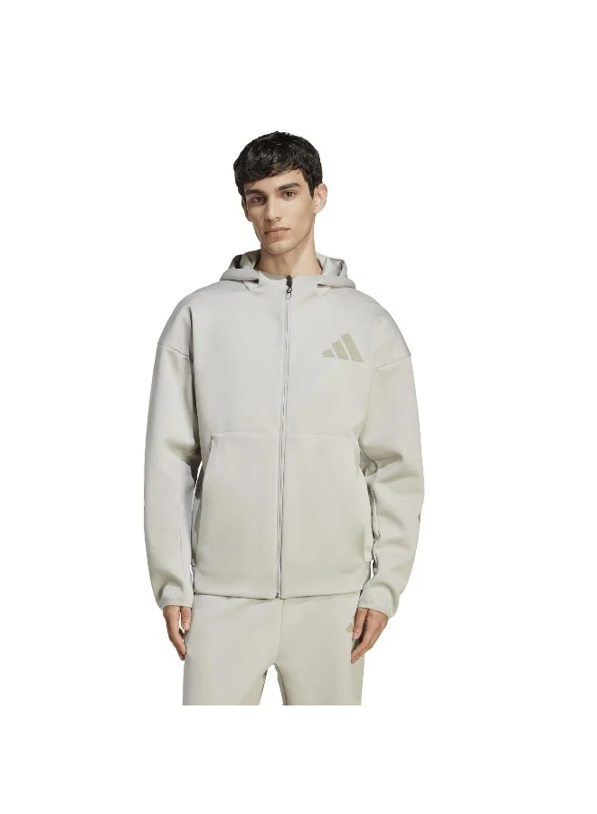 adidas Adidas M Z.N.E. Fz Grey Hooded Track Top Track Tops For Men
