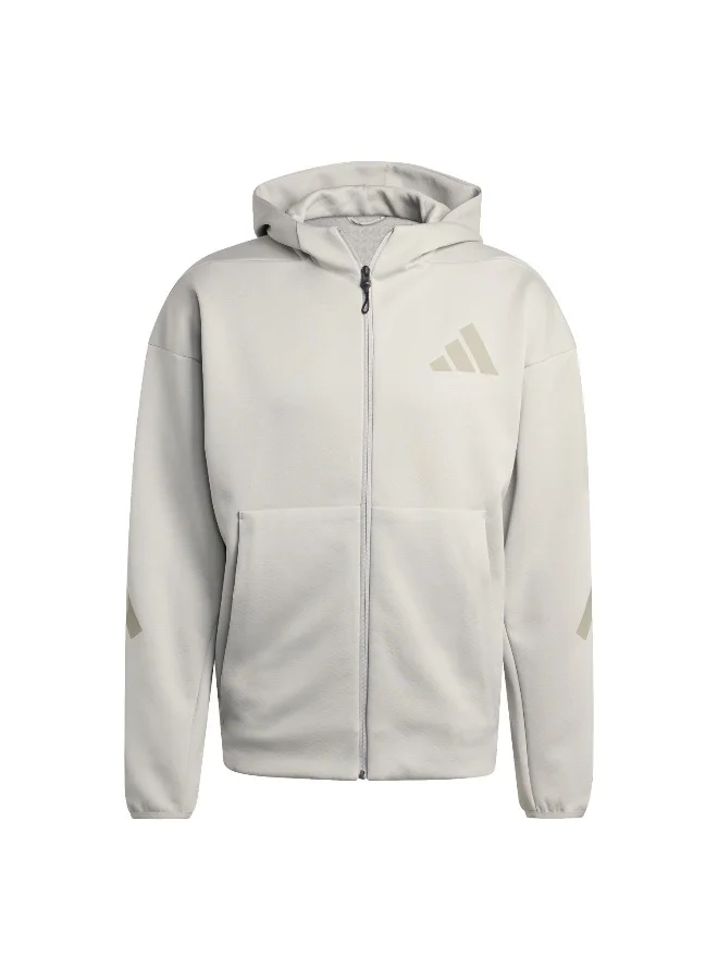 adidas Adidas M Z.N.E. Fz Grey Hooded Track Top Track Tops For Men
