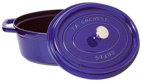 Staub Cast Iron Roaster/Cocotte, Oval 31 cm, 5.5 L, Dark Blue - Image 2
