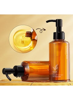 VEZE Dark Tea Makeup Remover Cleansing Oil, Double Cleanse, Acne Face Wash, Daily Makeup Blackheads Removal, Age Defying Makeup Remover Melting Blackhead Sebum Care 150ML  - Image 2