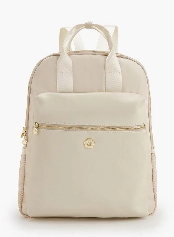 Missy Solid Backpack With Adjustable Shoulder Straps