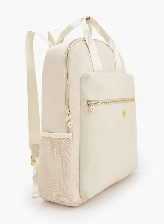 Missy Solid Backpack With Adjustable Shoulder Straps
