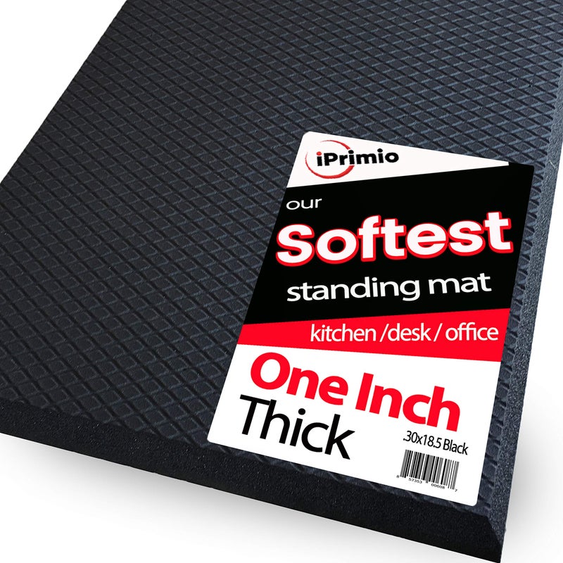 iPrimio Anti Fatigue Standing Mat 1inch Thick  Air Soft Ergonomic Kitchen Sink Mat Cushioned  NonSlip Mats for Standing Desk  Floor Comfort 36x24