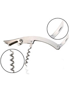 Vitacelli Wine bottle opener wine Classic Waiter’s Corkscrew 3-in-1 Wine Bottle Opener Waiters Corkscrew Double Hinged Corkscrew + Serrated Foil Cutter Cap Opener  - Image 2