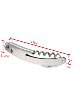 Vitacelli Wine bottle opener wine Classic Waiter’s Corkscrew 3-in-1 Wine Bottle Opener Waiters Corkscrew Double Hinged Corkscrew + Serrated Foil Cutter Cap Opener  - Image 4