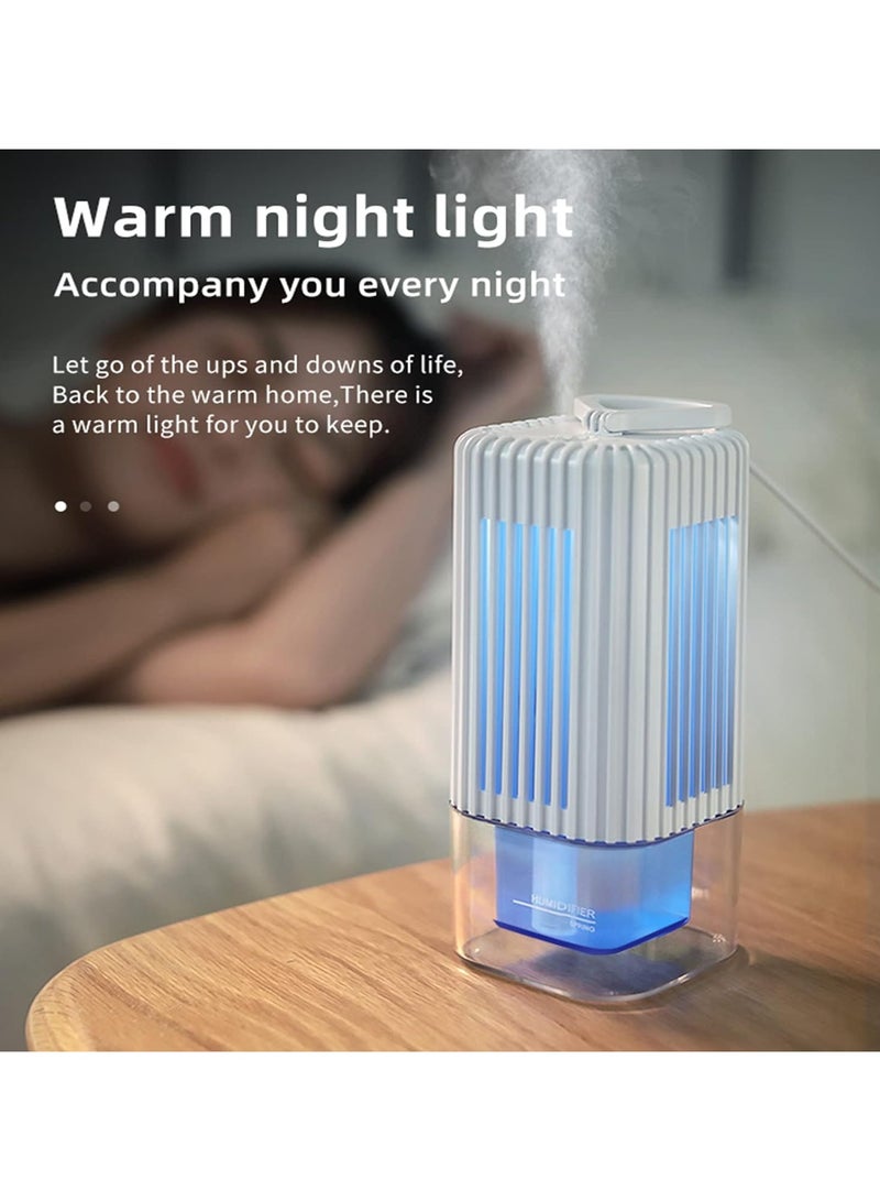 General Portable Humidifiers for Bedroom Small Humidifier 260ml Cool Mist Humidifiers for Baby Pull Ring Sensor Switch Macaron Color Ambient Lighting Timed Power Outage Office Desk Travel  - Image 5