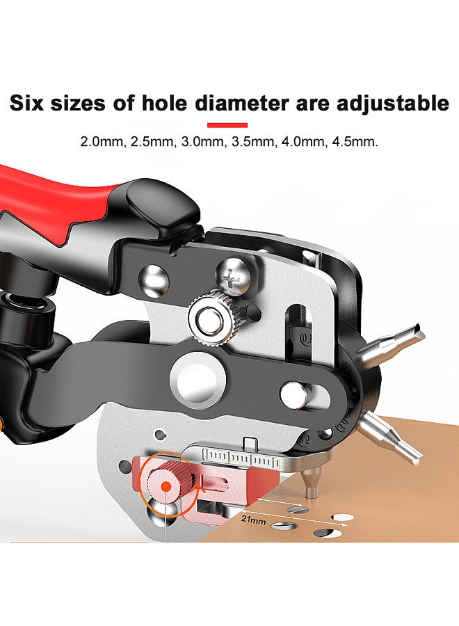 Multifunctional Hole Punch Eyelet Puncher Leathercraft Leather Belt Watchband Belt Round Hole Punch Plier Plastics Iron Sheet Paper Sheet Hole Punch  - Image 5