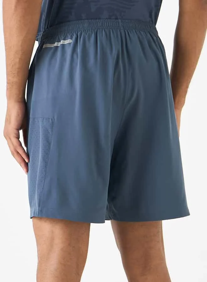 Kappa Kappa Logo Print Shorts with Elasticated Waistband and Pockets