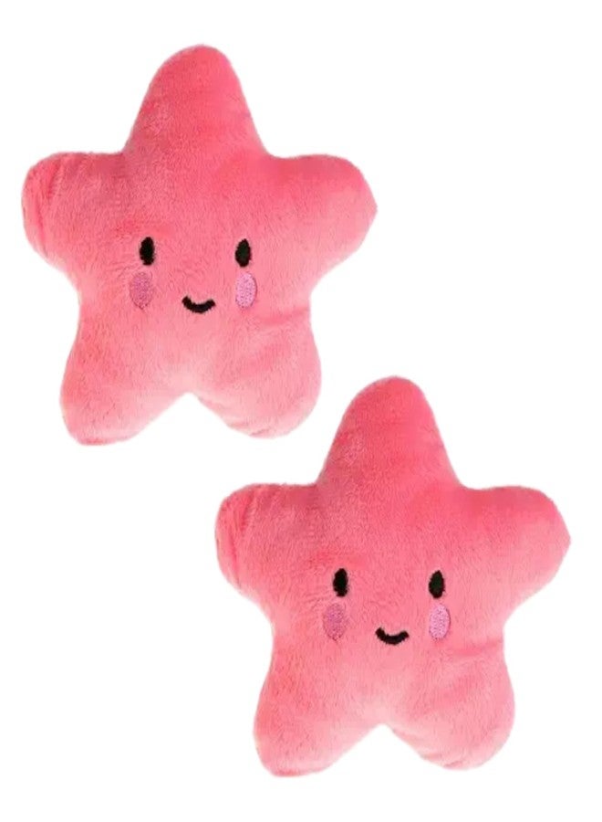 SelHeng 2Pcs Star Pet Dog Toys Cute Squeaky Toy for Interactive Toy Dog Chew Toy for Pet Dog Puppy Training Playing, Squeak (Pink) - Image 1