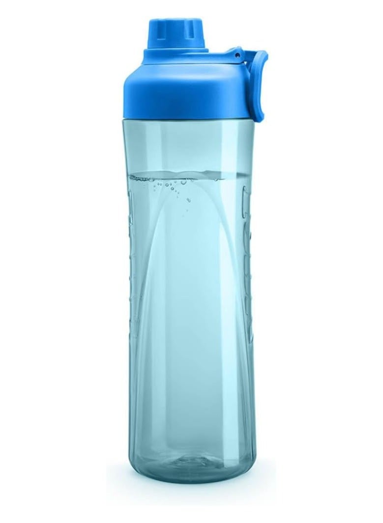 Tank Tritan Plastic Water Bottle 800mL, Blue - Image 2