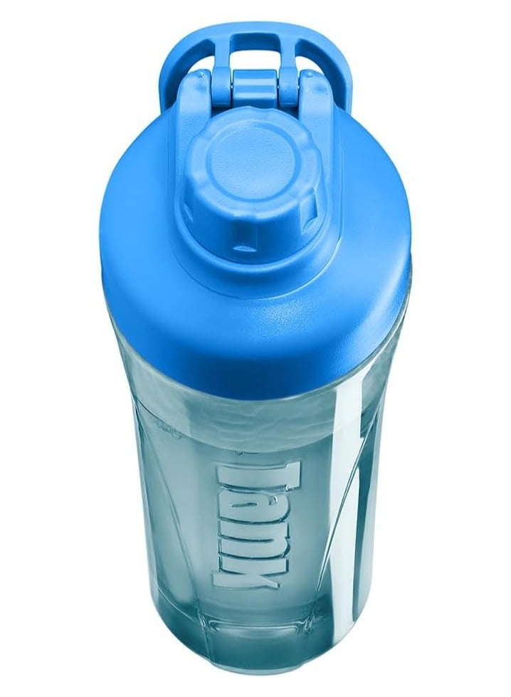 Tank Tritan Plastic Water Bottle 800mL, Blue - Image 4