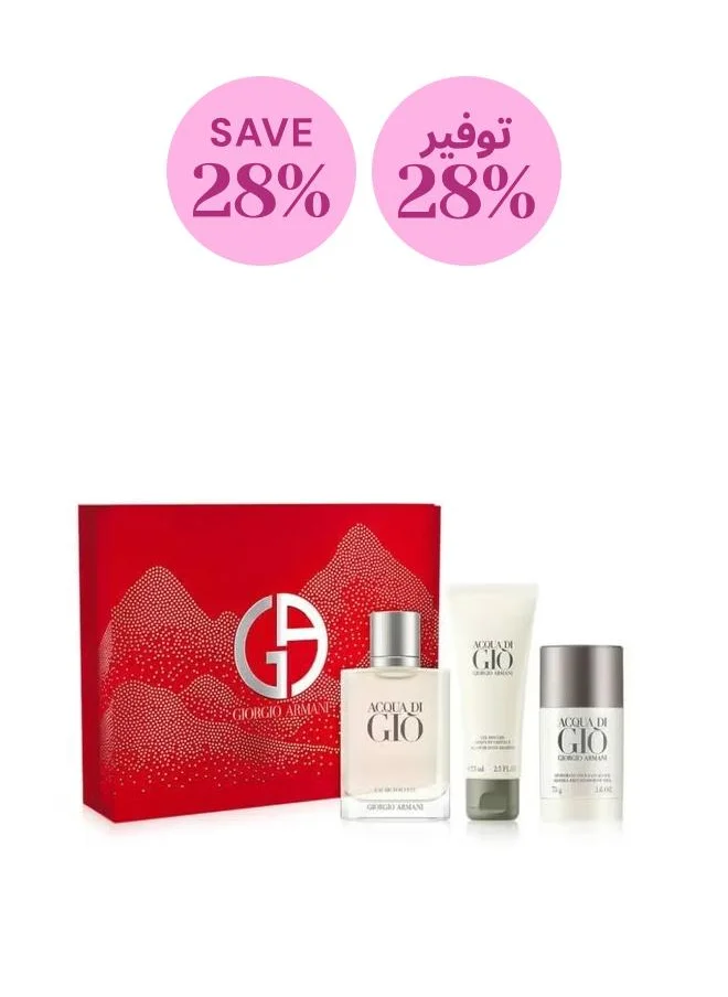 armani Acqua di Giò Eau de Toilette Holiday Gift Set, Savings 28%