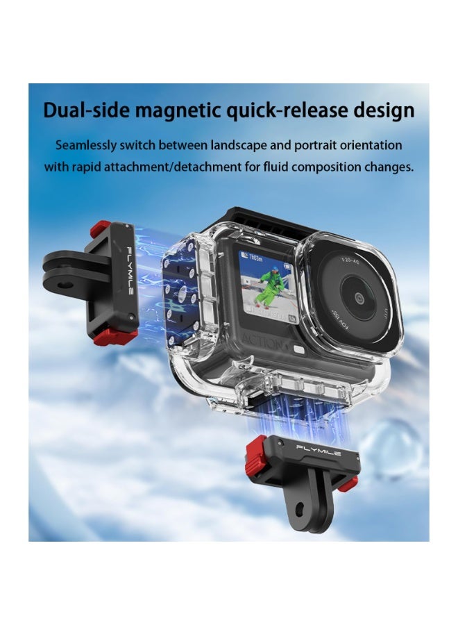 Magnetic Waterproof Case for DJI Osmo Action 6, Underwater Case Magnetic Underwater Housing Waterproof Dive Housing Accessories Compatible with DJI Osmo Action 6 - Image 4