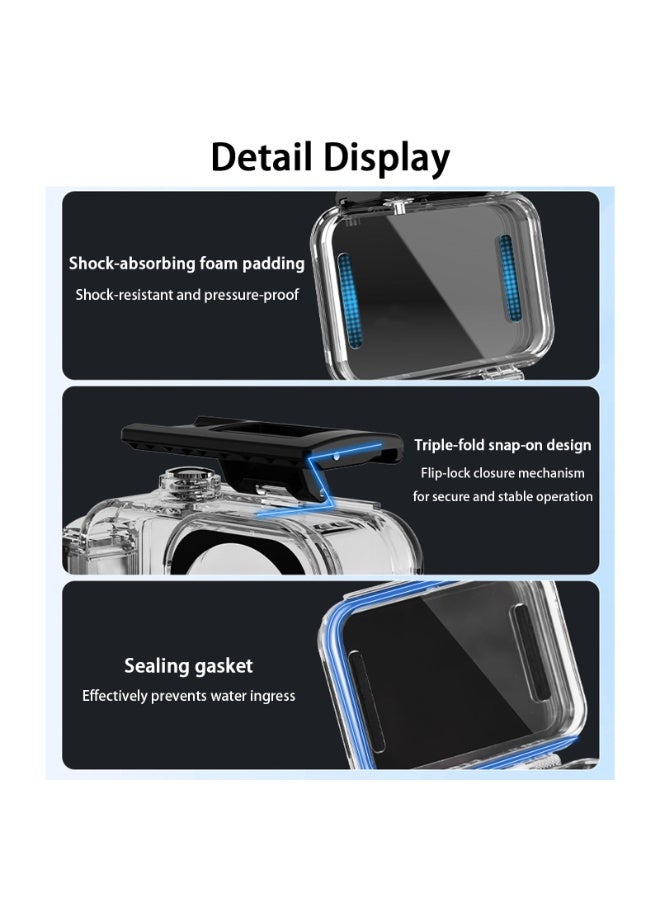 Magnetic Waterproof Case for DJI Osmo Action 6, Underwater Case Magnetic Underwater Housing Waterproof Dive Housing Accessories Compatible with DJI Osmo Action 6 - Image 5