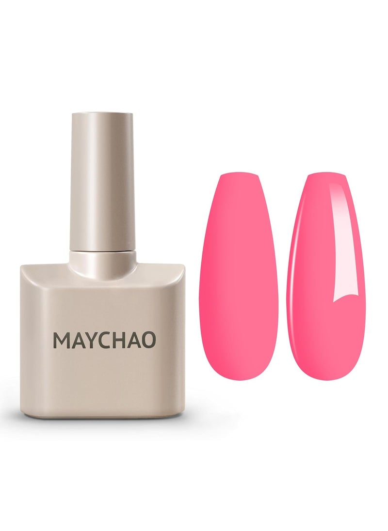MAYCHAO MAYCHAO 15ML Gel Nail Polish 1Pc Bright Pink Gel Polish Soak Off UV LED Nail Lamp Curing Nail Polish Gel for Nail Art Manicure Salon DIY at Home, 0.5 OZ 