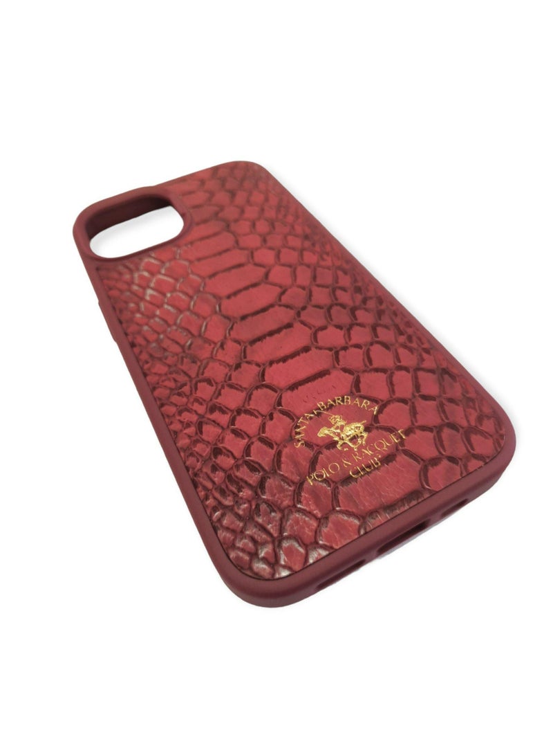 SANTA BARBARA POLO & RACQUET CLUB Knight Series Classic Business Design for Genuine Leather Phone Back Case Cover for Apple iPhone, Case for iPhone 15 Pro Max - Red  - Image 3