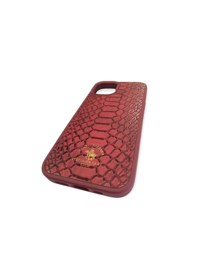 SANTA BARBARA POLO & RACQUET CLUB Knight Series Classic Business Design for Genuine Leather Phone Back Case Cover for Apple iPhone, Case for iPhone 15 Pro Max - Red  - Image 5