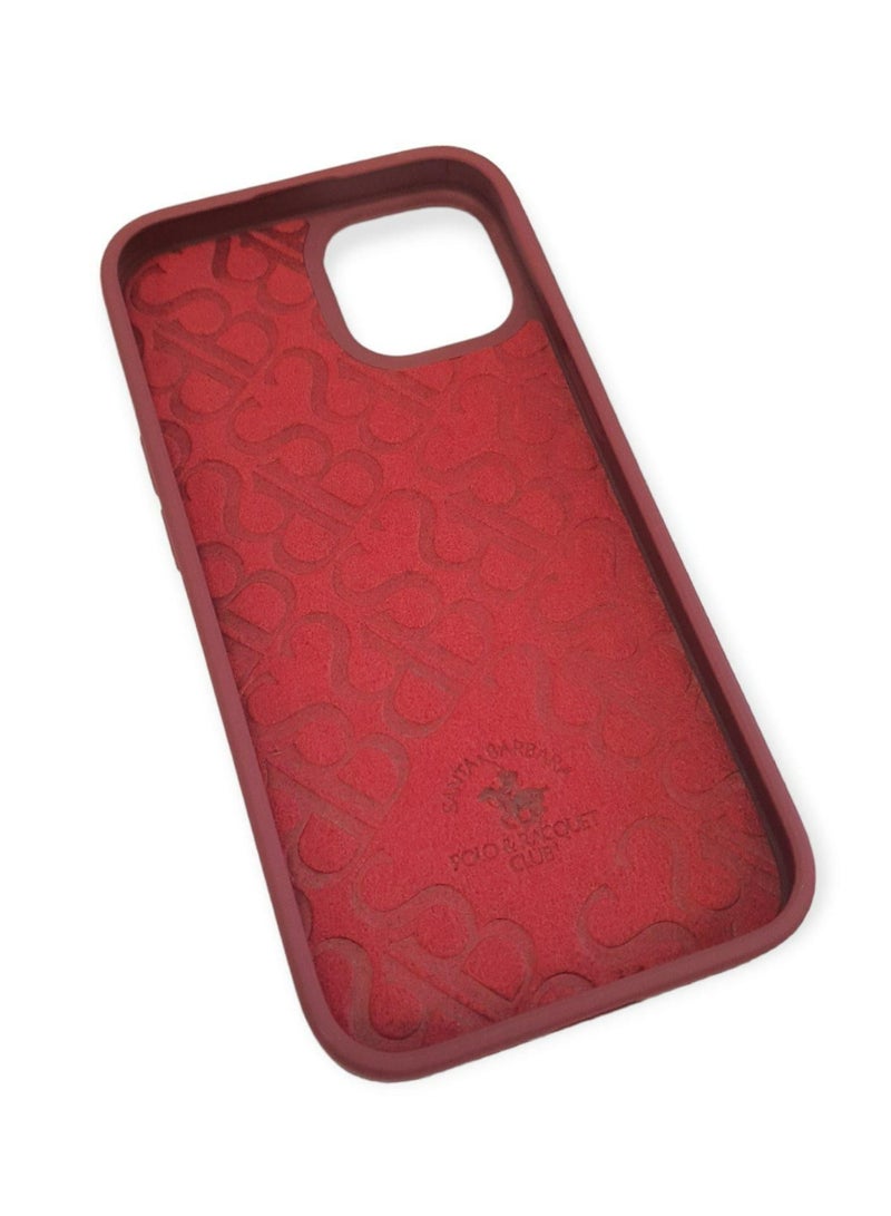 SANTA BARBARA POLO & RACQUET CLUB Knight Series Classic Business Design for Genuine Leather Phone Back Case Cover for Apple iPhone, Case for iPhone 15 Pro Max - Red  - Image 4