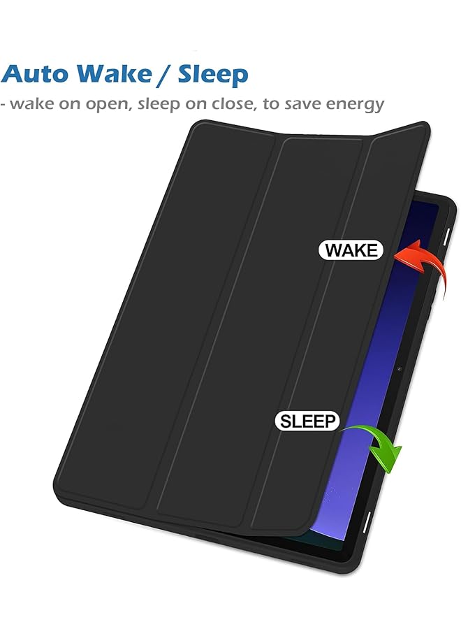 erorex Case For Samsung Galaxy Tab S9 11 Inch 2023 Sm-X710 X716B X718U With Built-In Pen Holder Slim Soft Tpu Trifold Stand Cover With Auto Wake Sleep For Galaxy Tab S9 Tablet 11 Inch Black  - Image 3