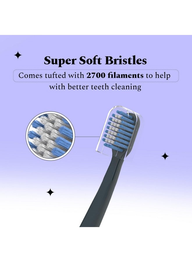 بيرفورا فرشاة أسنان دريم وايت للأطفال والكبار | مع شعيرات مؤشر ذكية | شعيرات فائقة النعومة للأسنان الحساسة | مجموعة فرشاة أسنان مكونة من قطعتين | لون اللافندر لوف آند أو جي بلاك - Image 2