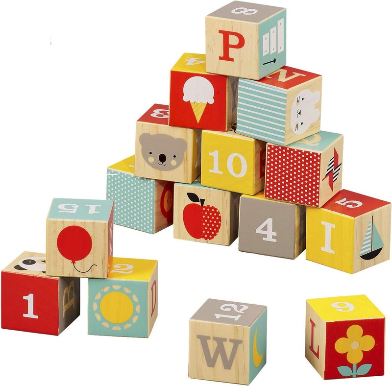 بيتي كولاج Petit Collage PTC314 مكعبات خشبية ABC للتراص، متعدد - Image 2