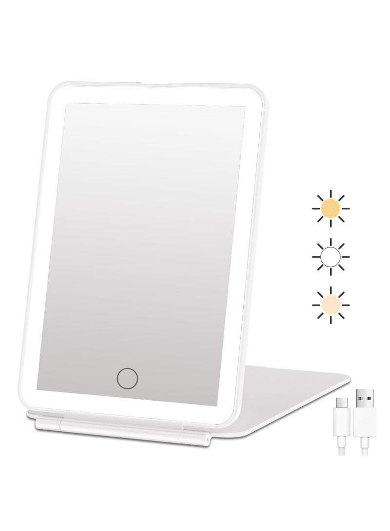 VIUAUAX Rechargeable Travel Makeup Mirror with 10X Magnifying Mirro，Dimmable Touch Screen,Compact Light Up MirrorTravel Essential - Image 5