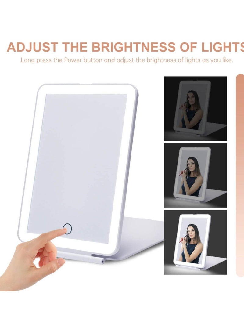 VIUAUAX Rechargeable Travel Makeup Mirror with 10X Magnifying Mirro，Dimmable Touch Screen,Compact Light Up MirrorTravel Essential - Image 4