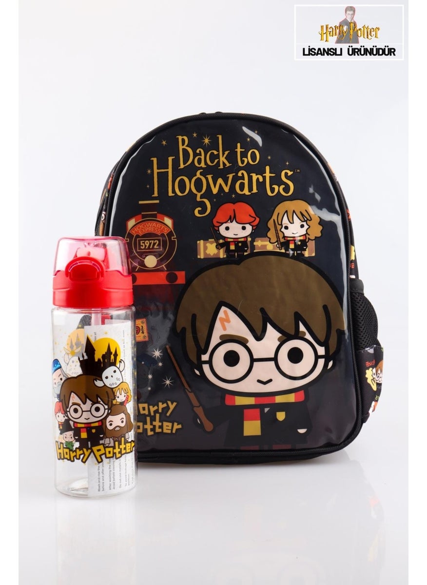 Harry Potter New Season Licensed Kindergarten Bag and 500 ml Flask Set  - Image 1