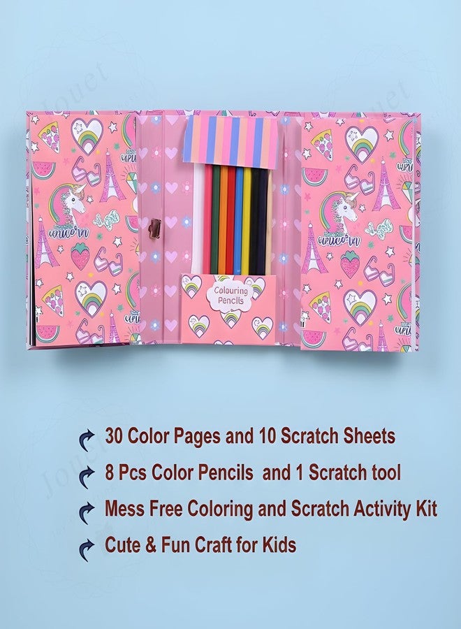 JOUET Panda Colouring Book Set for Kids Ages 3-6 Years with 30 Sheets and 8 Dual-Sided Colour Pencils Drawing and Activity Kit - Image 4