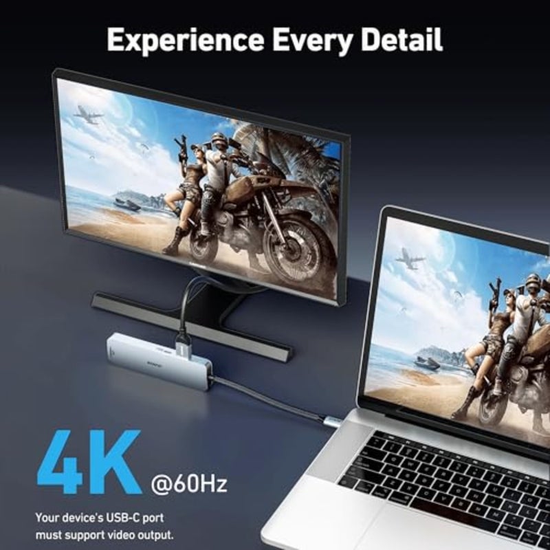 BENFEI 6-in-1 USB C Hub with HDMI 4K@60Hz,2 USB-A, 1 USB-C Data, 100W Charge, Gigabit Ethernet, Silicone Tangle-Free Cable Compatible with MacBook Pro/Air, iPad Pro, iMac, iPhone 15 Pro/Pro Max - Image 5