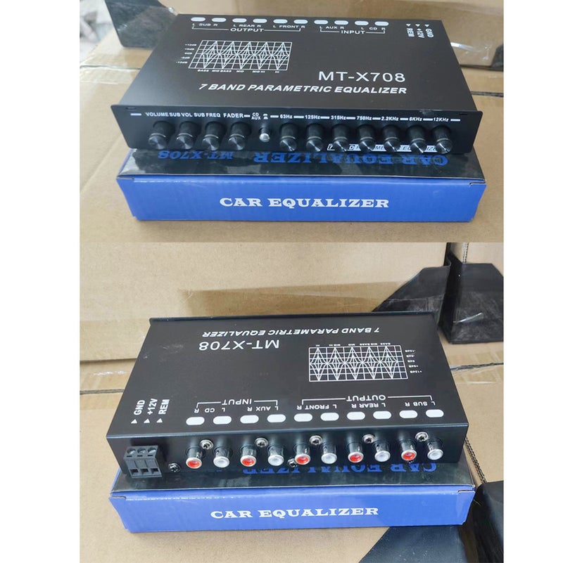 Car Equalizer 7-Segment Equalizer Car Audio Eq Tuning Frequency Amplifier Power Amplifier Factory - Image 4