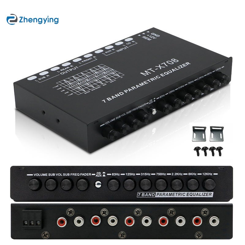 Car Equalizer 7-Segment Equalizer Car Audio Eq Tuning Frequency Amplifier Power Amplifier Factory - Image 2