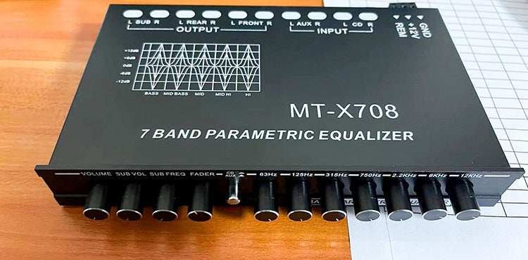 Car Equalizer 7-Segment Equalizer Car Audio Eq Tuning Frequency Amplifier Power Amplifier Factory - Image 1