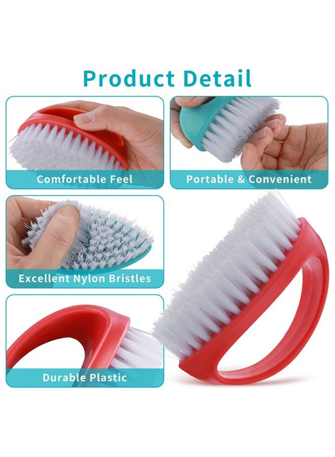 Cobee 2 Pack Hand Nail Brush for Cleaning Fingernails Durable Stiff Bristles Nail Scrub Brush Cleaner with Handle Heavy Duty Deep Nail Cleaning Scrubber for Fingernails Toes Men Mechanics(Red, Blue) - Image 5