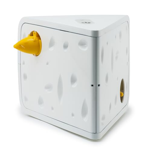 PetSafe Cheese Interactive Electronic Cat Toy PeekABoo Mouse Hunt Game Hide and Seek for Bored and Anxious Cats Kitten Teaser Toy Automated Cat Toy for Cat Enrichment and Exercise - Image 1
