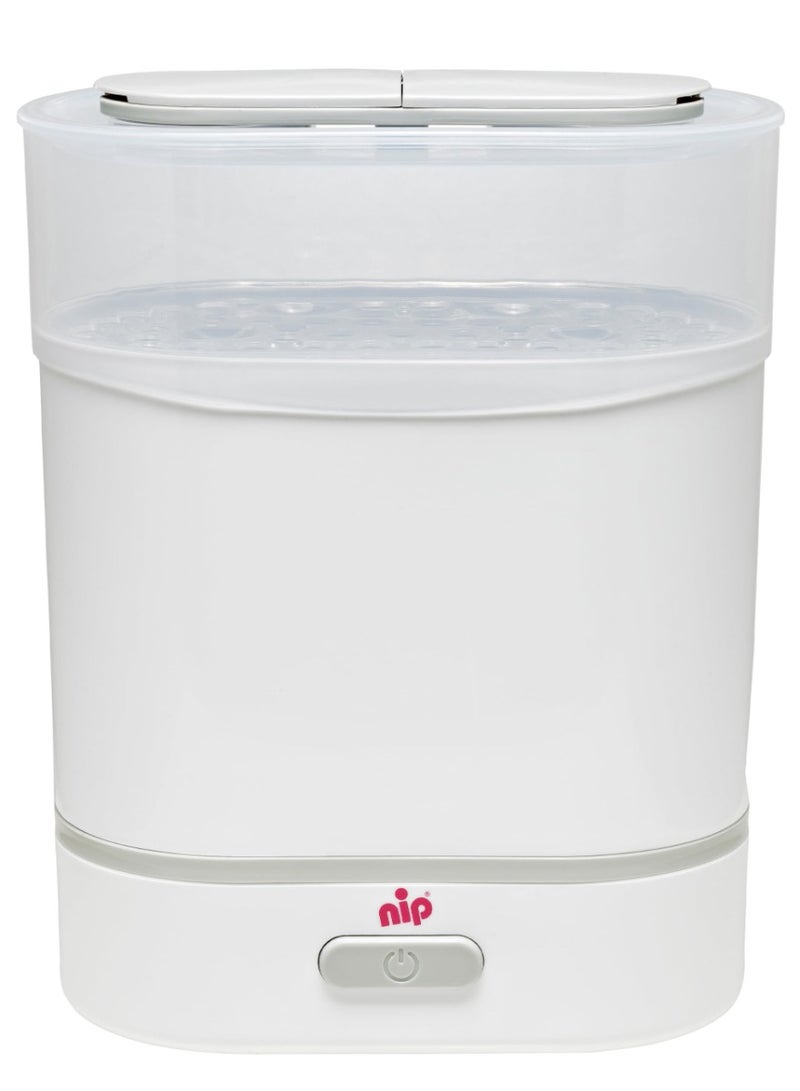 nip 3 in 1 Sterilizer Easy to Use Steam Sterilizer for Food and Bottle Sterilizer Made in Germany White - Image 1