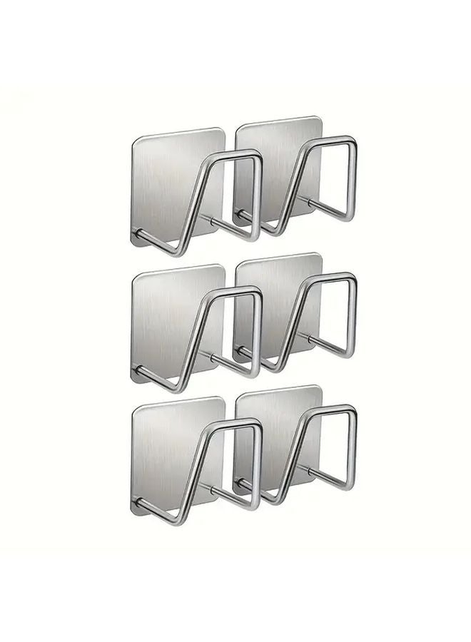 2Pcs Stainless Steel Wall Mounted Storage Shelf And Drying Rack Set Silvery - Image 5