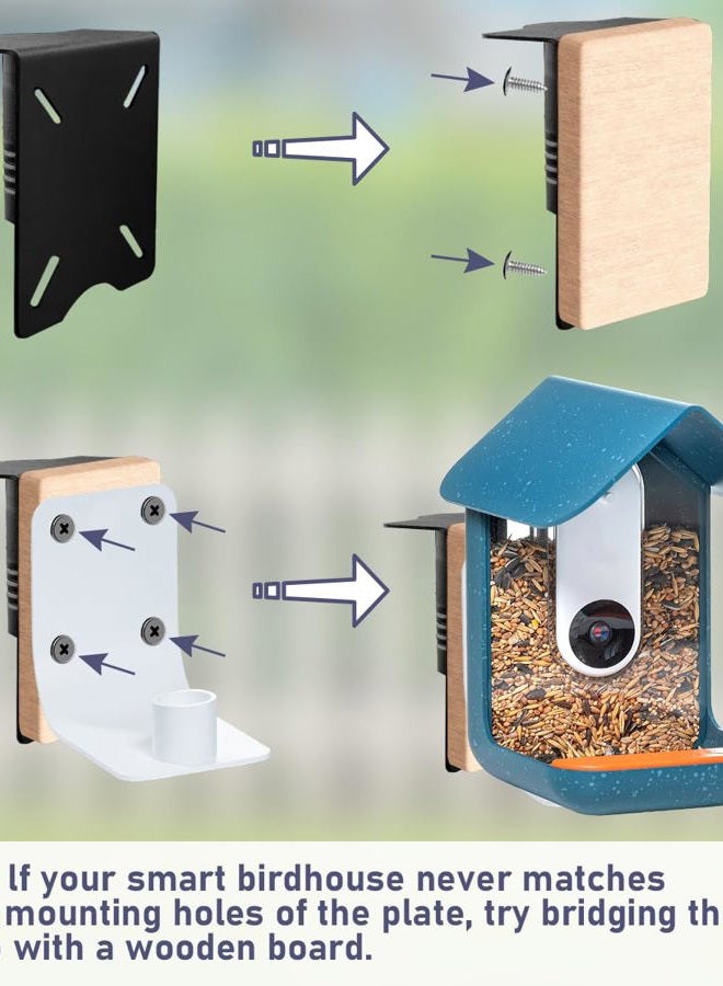 Ansionsol 90 Inch Smart Bird Feeder Pole with 5-Prong Base, Adjustable Bird House Pole Mount Kit for Outdoors, Heavy Duty Bird Feeder Stand for Wild Birds Watching, Black - Image 4