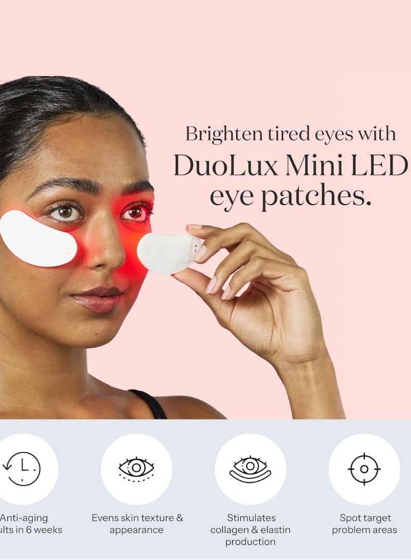 سموث سكن  لاصقات العيون LED من سموث سكين ديو لوكس ميني مع علاج الضوء الأحمر – 24 لصقة هيدروكولويد لتحفيز الكولاجين، تقليل التجاعيد، شد البشرة وتفتيحها - Image 5