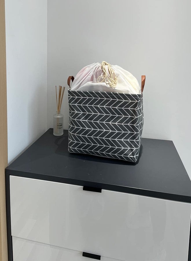CLOCOR 3-pack Rectangular Storage Bin,Collapsible Home Organization (Grey Arrow) - Image 5