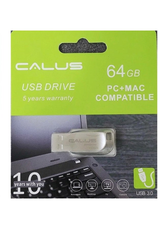 كالوس ذاكرة فلاش كالوس بسعة 64 جيجابايت عالية السرعة بمنفذ USB 3.0: تصميم متين ومقاوم للماء لتخزين البيانات بشكل آمن، متوافقة مع أنظمة ويندوز وماك ولينكس - Image 2